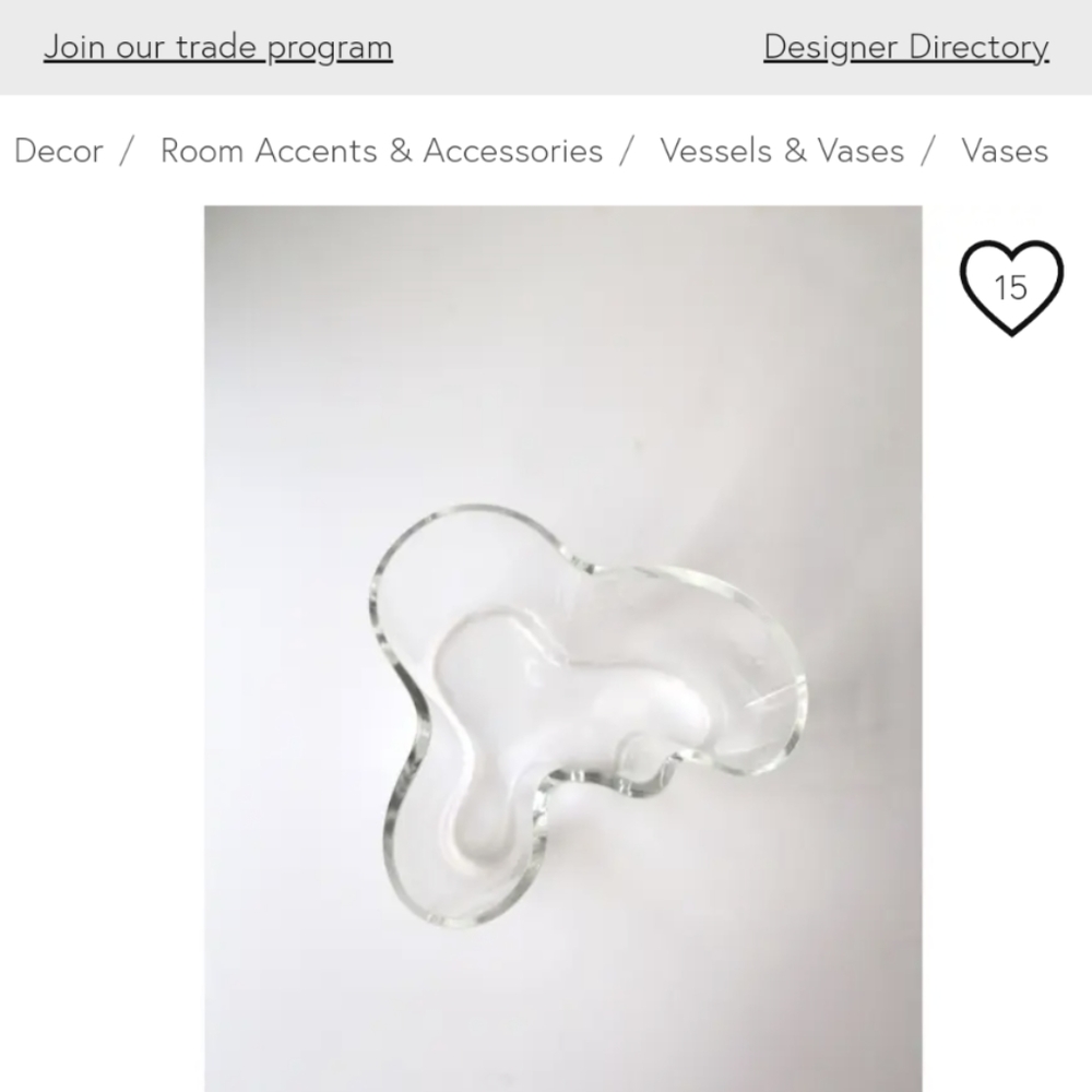 Ittala Alvaar Alto hand blown Glass vase